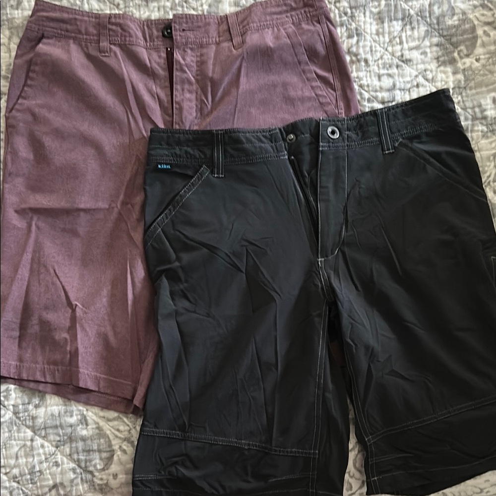 2 Pair Men's Board Shorts/Hiking Shorts